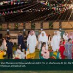 Foto de la celebración del Sheij Mohammed Al-Issa, SG de la LMI, en la festividad del Aid El Fitr en el orfanato Ali bin Abi Talib en Pakistán, que cuenta con cerca de 4600 huérfanos: