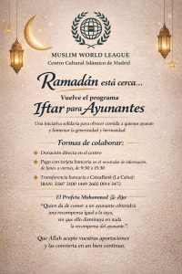 Read more about the article Iftar para ayunantes 2026